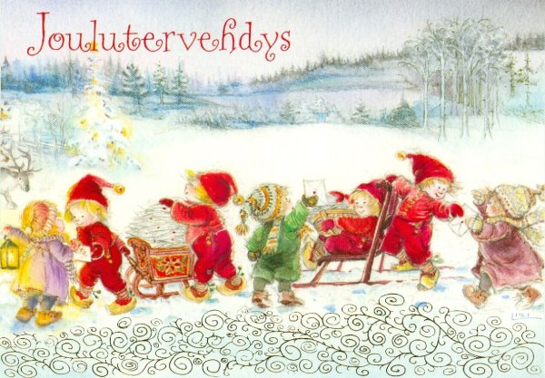 Открытка с Рождеством на латышском языке