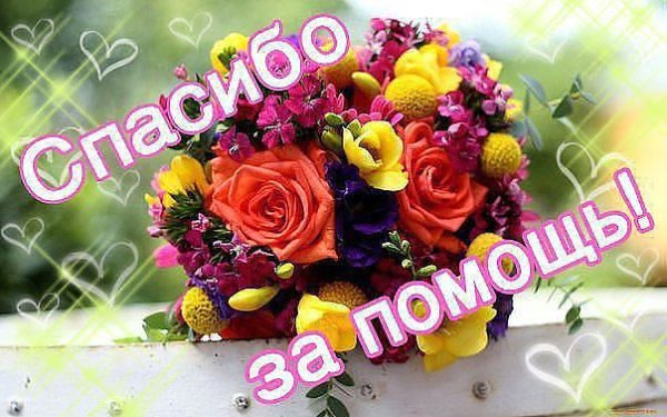 Спасибо за помощь
