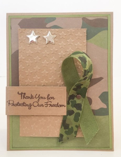 Открытка в военном стиле