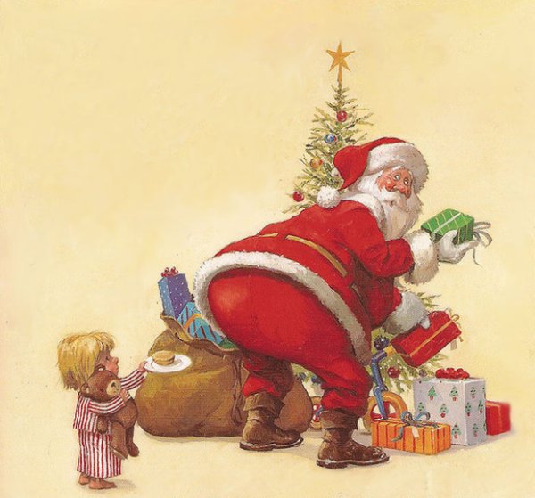 Американские новогодние открытки