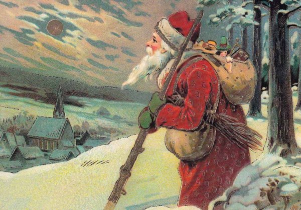 Старинные открытки с новым годом и Рождеством