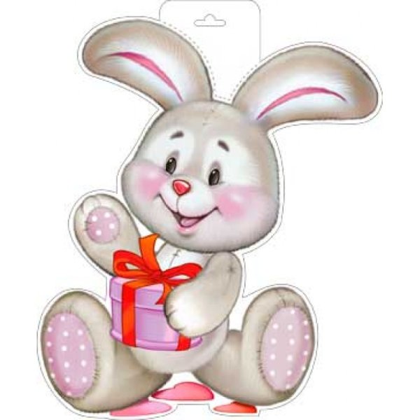 Зайчик для торта для печати