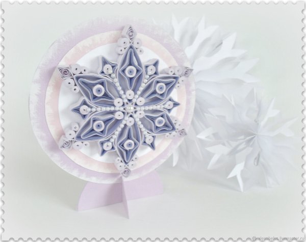 Снежинка открытка