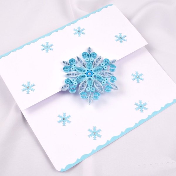 Снежинка открытка