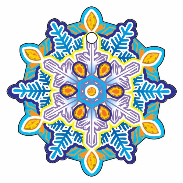 Объемная Снежинка в открытке