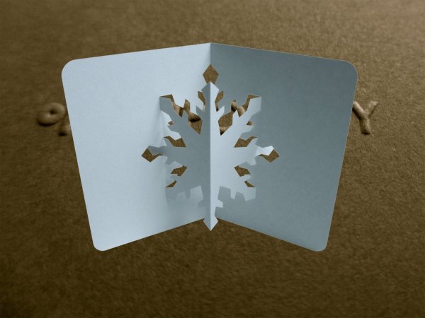 Открытка Снежинка на новый год