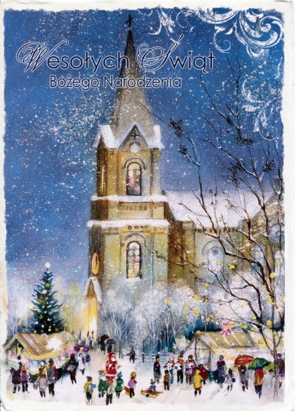 Поздравление с Рождеством на польском языке открытки