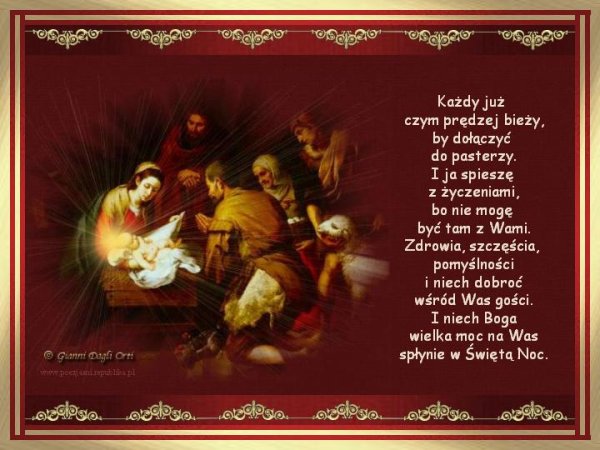 Открытка с новым годом на польском языке