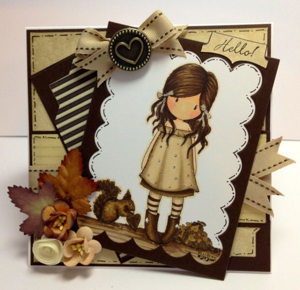 Открытка Скрапбукинг девушка