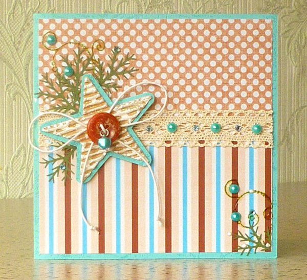 Открытка в технике скрапбукинга