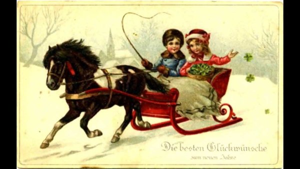 Дореволюционные новогодние открытки с детьми