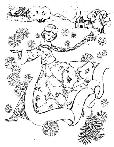 Новогодняя открытка карандашом