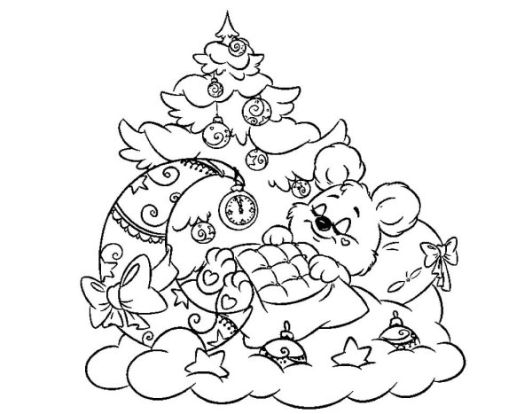 Советские новогодние раскраски