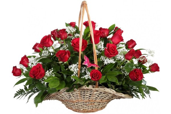 Красивые корзины с цветами