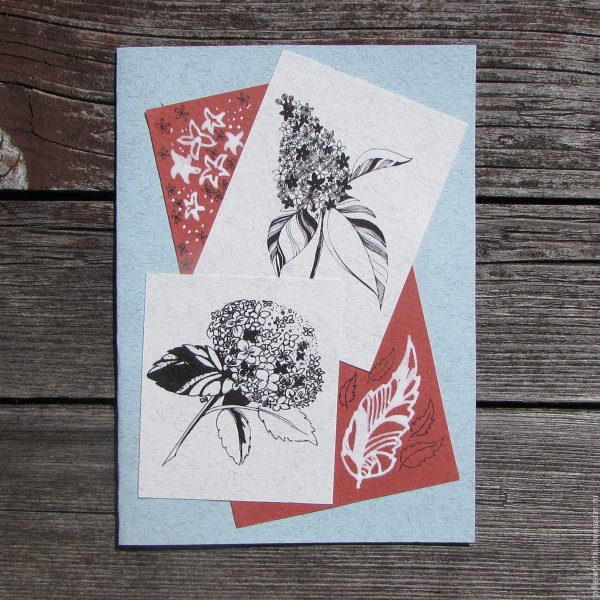 Открытки в графическом стиле