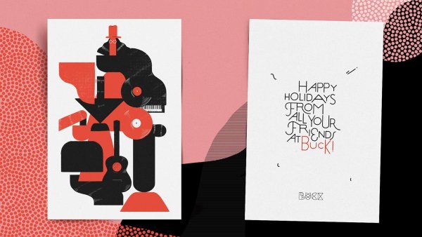 Новогодние открытки графический дизайн