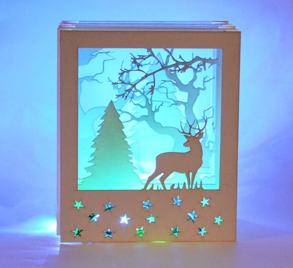 Бумажный туннель зимний лес