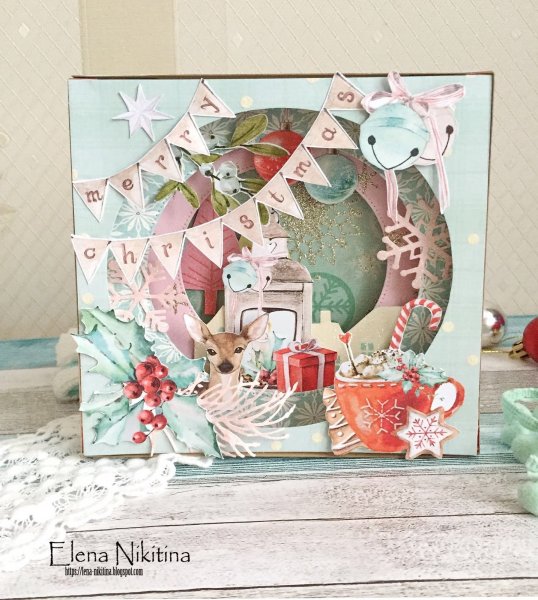 Рождественский вертеп бумажный туннель