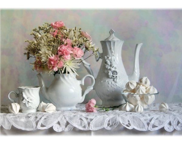 Чаепитие натюрморт светлый
