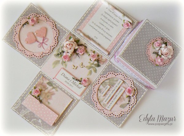 Открытка коробочка Скрапбукинг