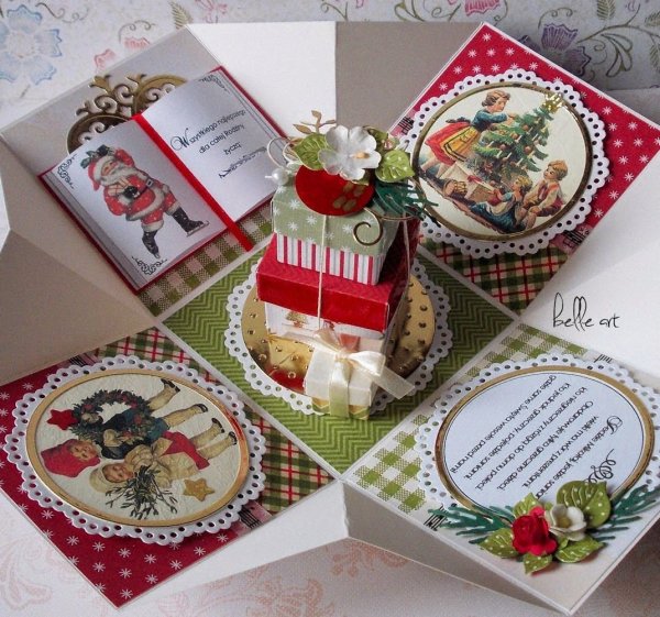 Новогодняя коробочка Скрапбукинг