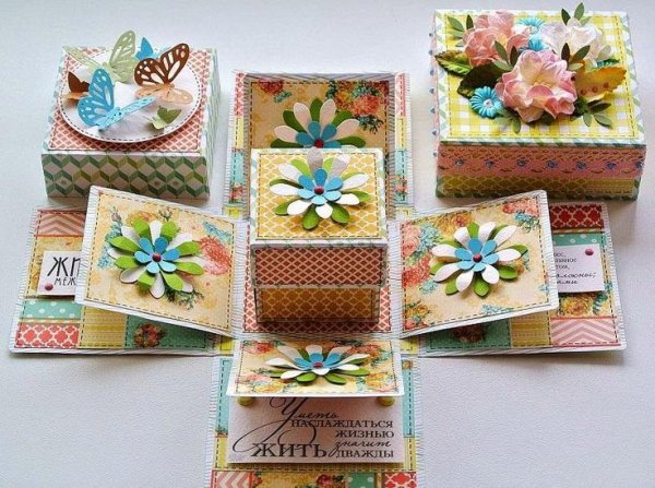 Скрапбукинг коробочка с сюрпризом