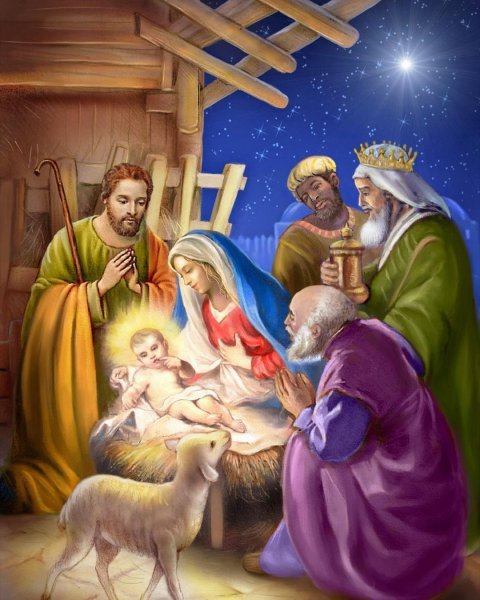 Рождественский вертеп Иисус Христос