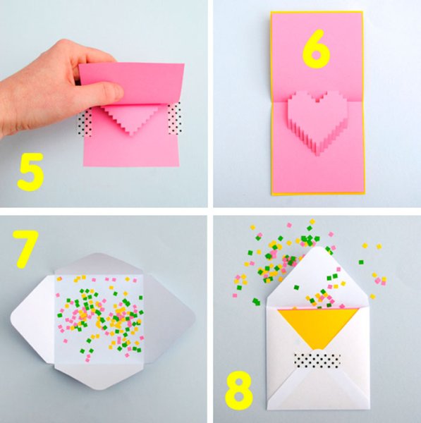 Объемная открытка букет