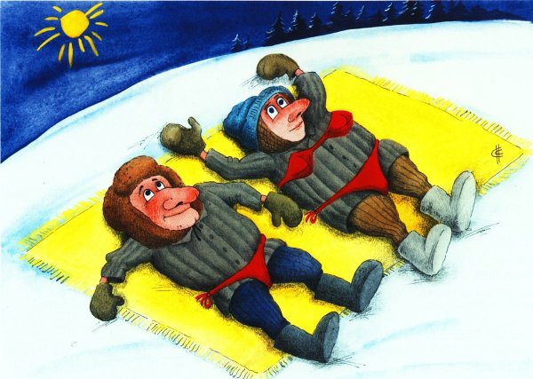 Зимний юмор в картинках