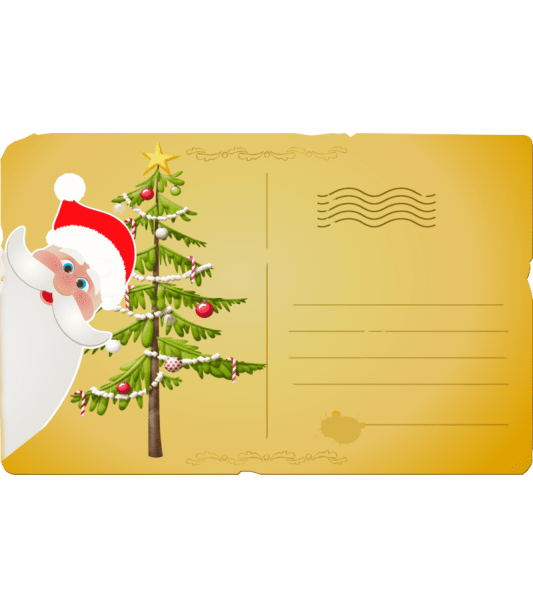 Новогодняя открытка в виде письма