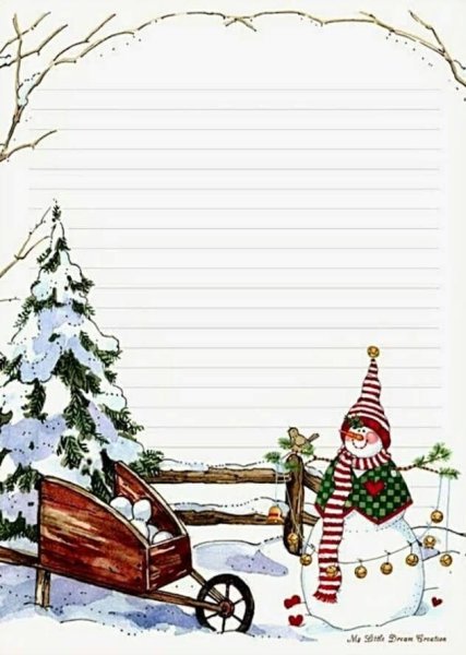 Новогодние бланки для писем