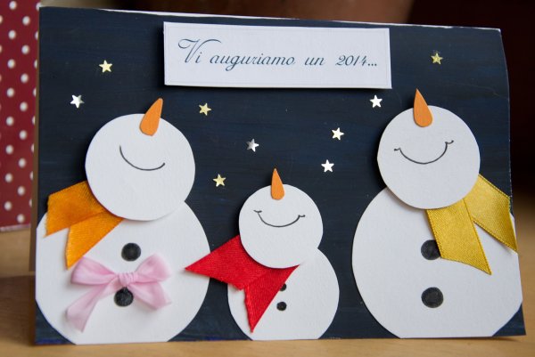 Новогодняя открытка своими руками для детей