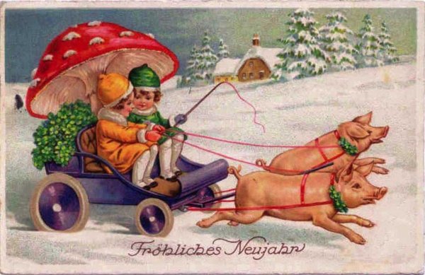 Смешные новогодние открытки