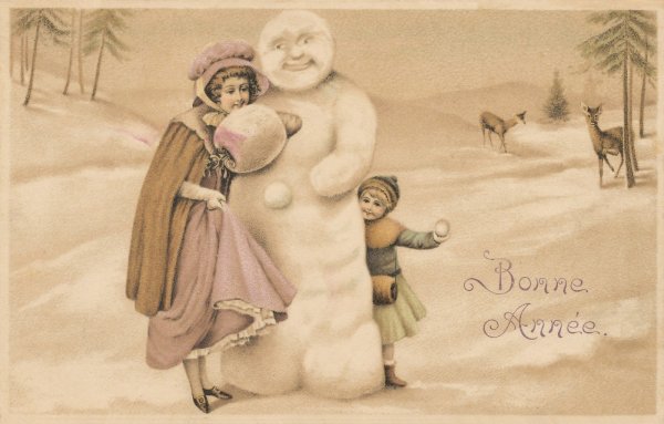 Новый год старинные открытки