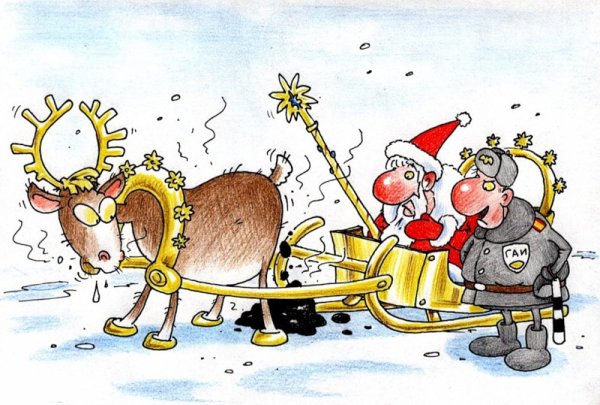 Рождественские карикатуры