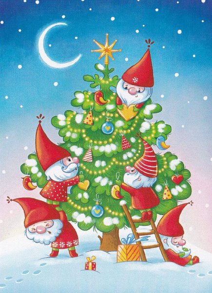 Открытка с новым годом елка