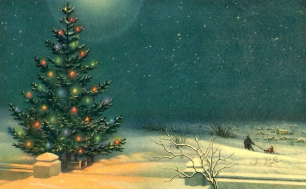 Открытка "Новогодняя елка"