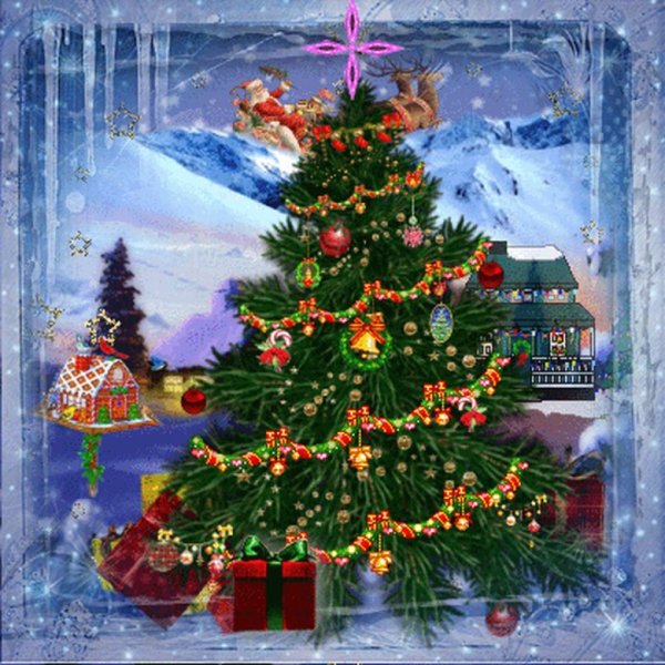 Новогодняя елка с пожеланиями