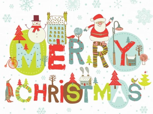 Английские открытки на новогоднюю тему