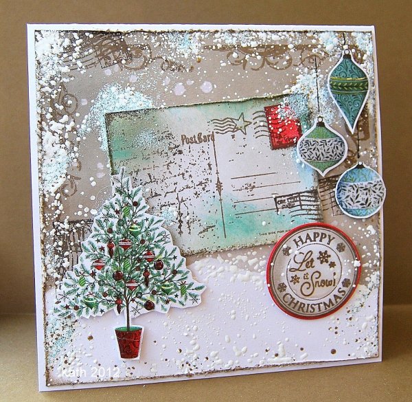 Новогодние открытки декупаж