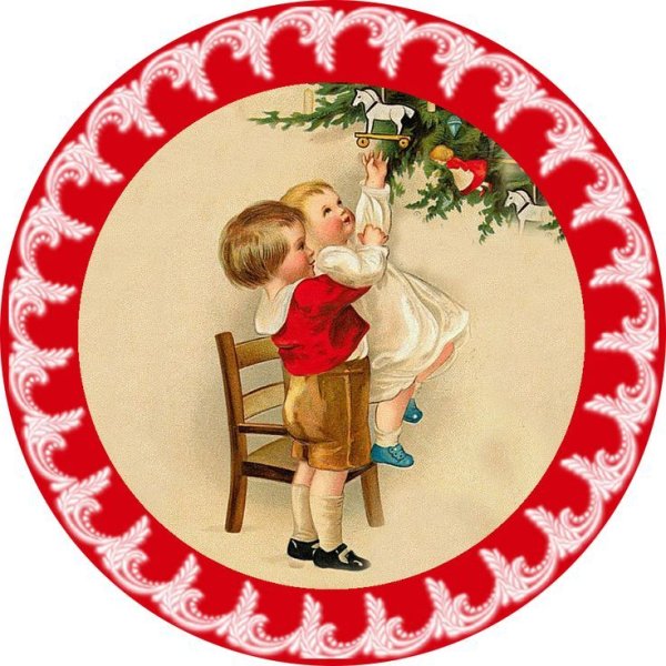 Новогодние принты для декупажа