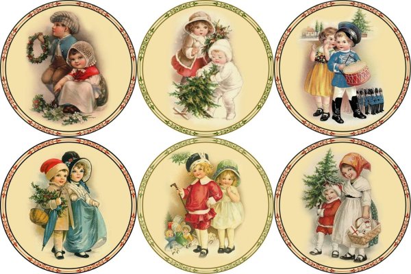 Распечатки для декупажа новый год