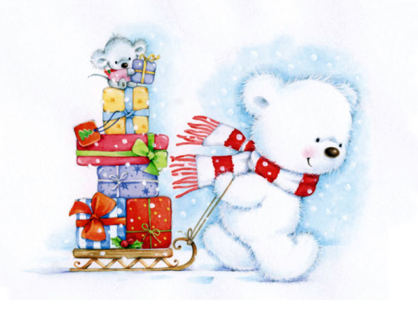 Мишки от художника Марины Федотовой.