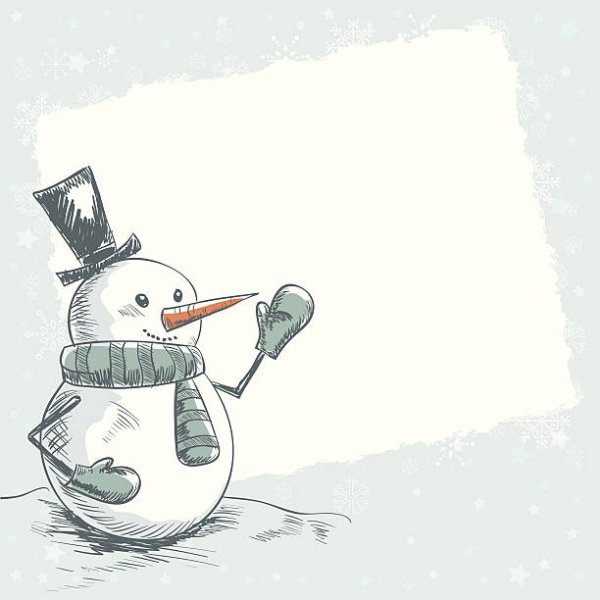 Открытка с какашками снеговика