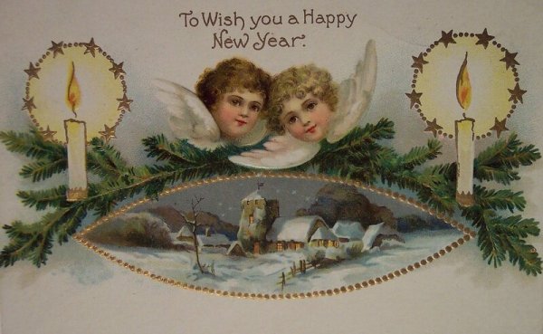Старые Рождественские открытки английские