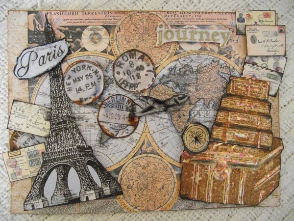 Коллаж в винтажном стиле