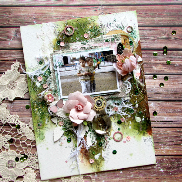 Холст микс Медиа Скрапбукинг