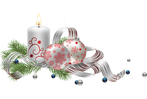 Новогодние украшения без фона