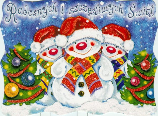 Новогодние открытки со снеговиком