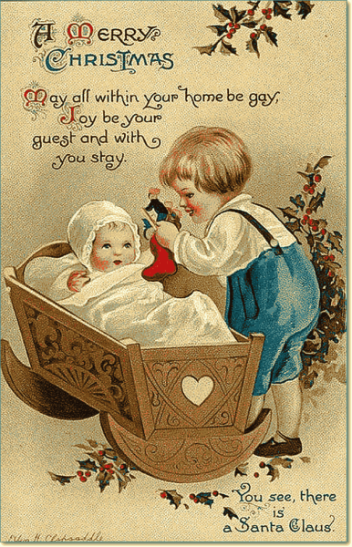 Merry Christmas старые открытки